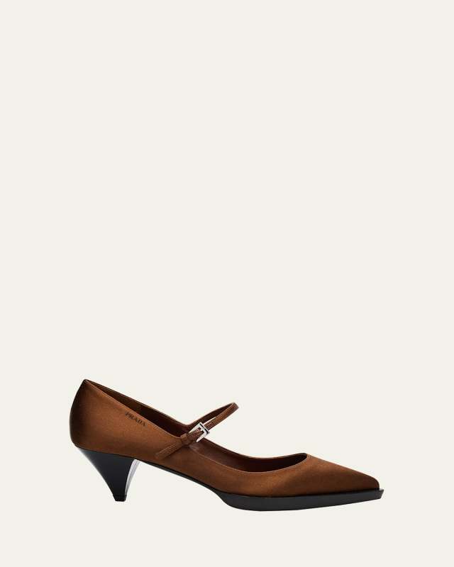 Satin Mary Jane Pumps